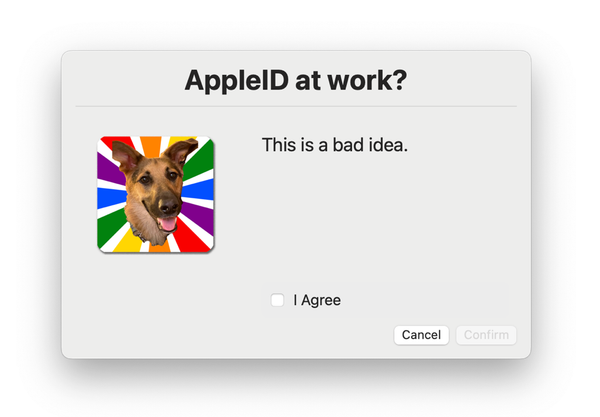 AppleID? At work?